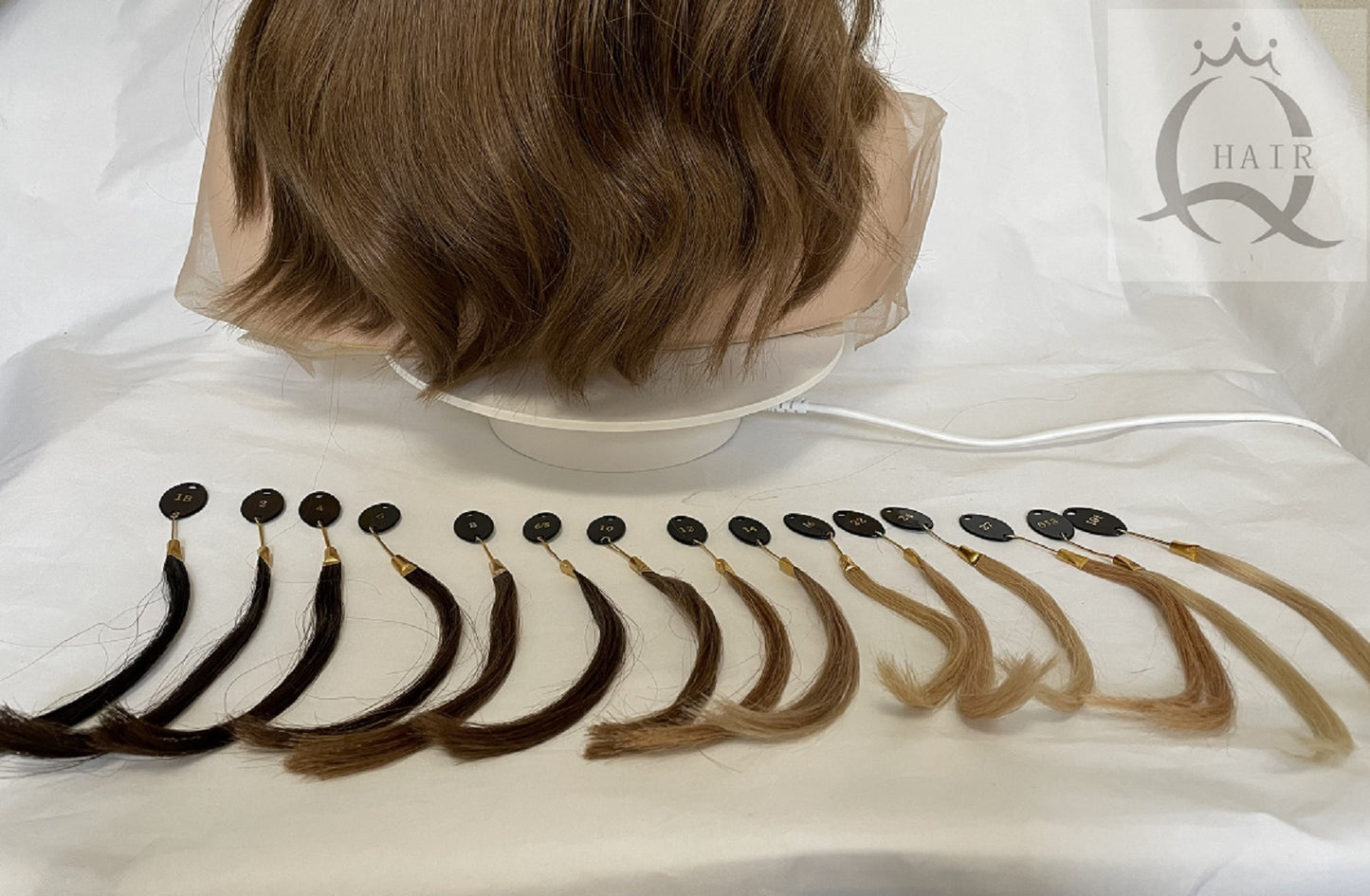 European Remy hair wig light brown hair band fall 3/4 wig