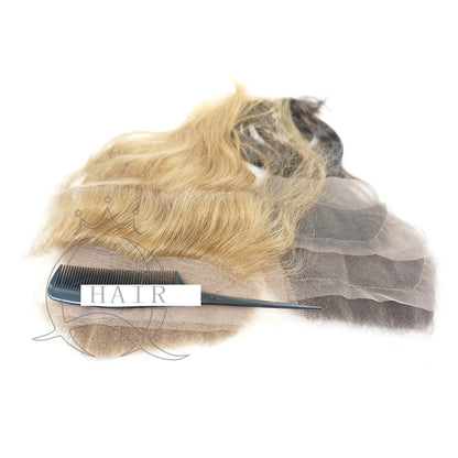 Virgin Human hair lace frontal hairpiece for lady