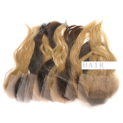 Virgin Human hair lace frontal hairpiece for lady