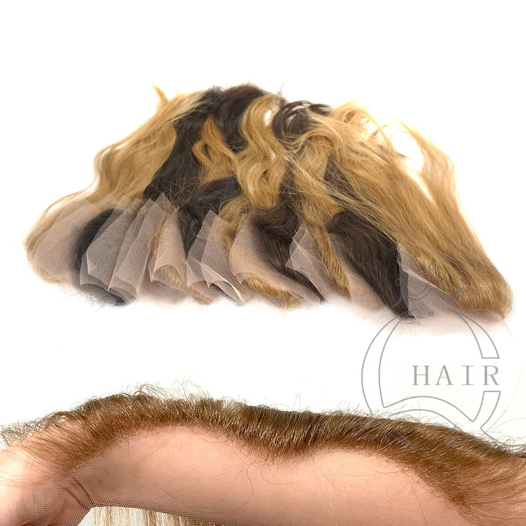 Virgin Human hair lace frontal hairpiece for lady