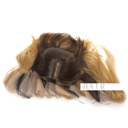 Virgin Human hair lace frontal hairpiece for lady